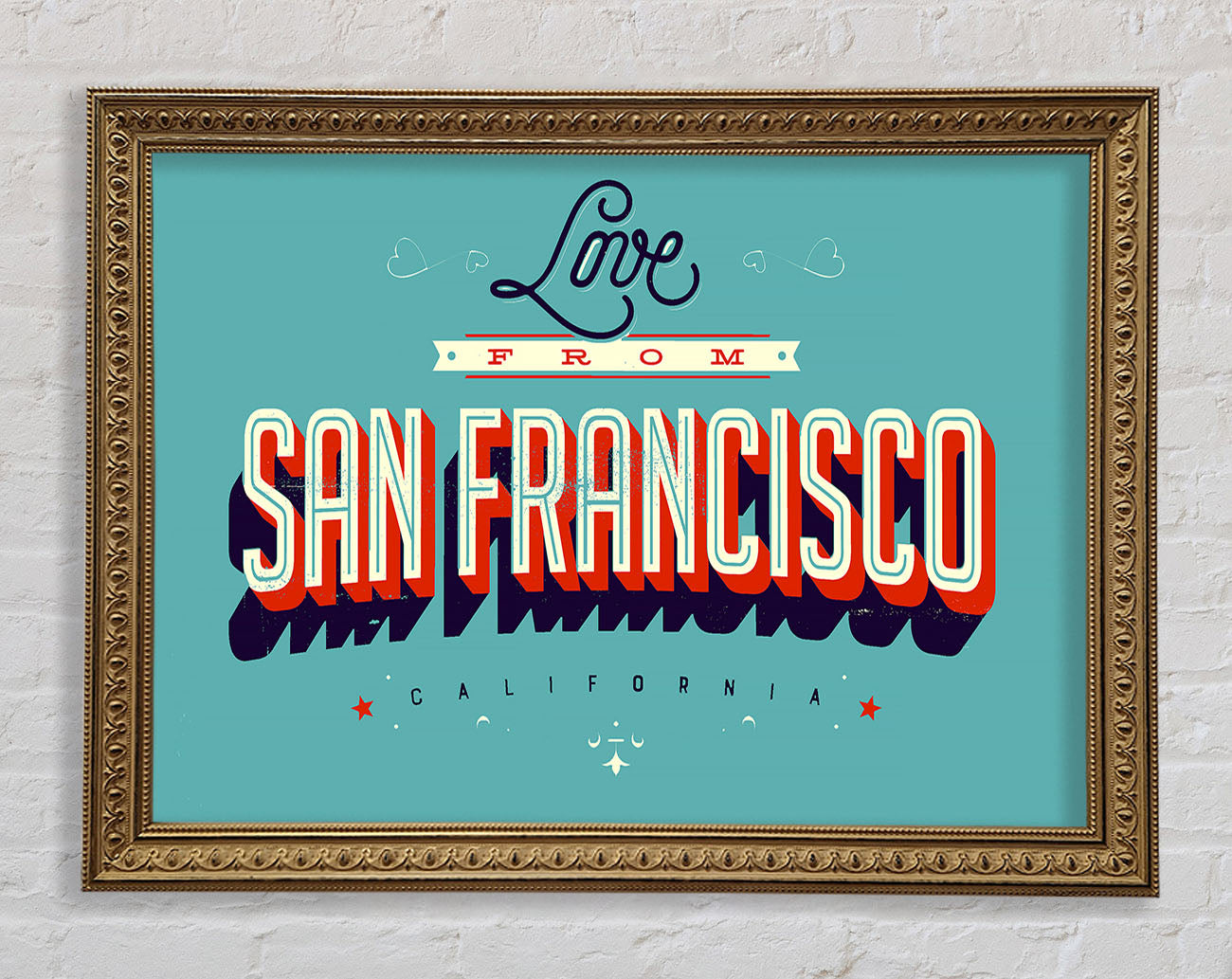 Love From California Framed Print