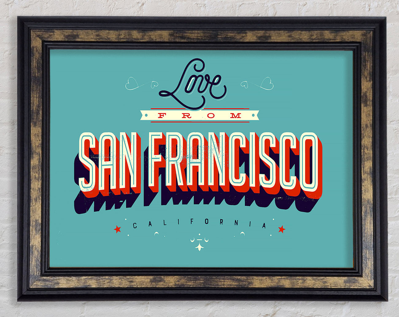 Love From California Framed Print