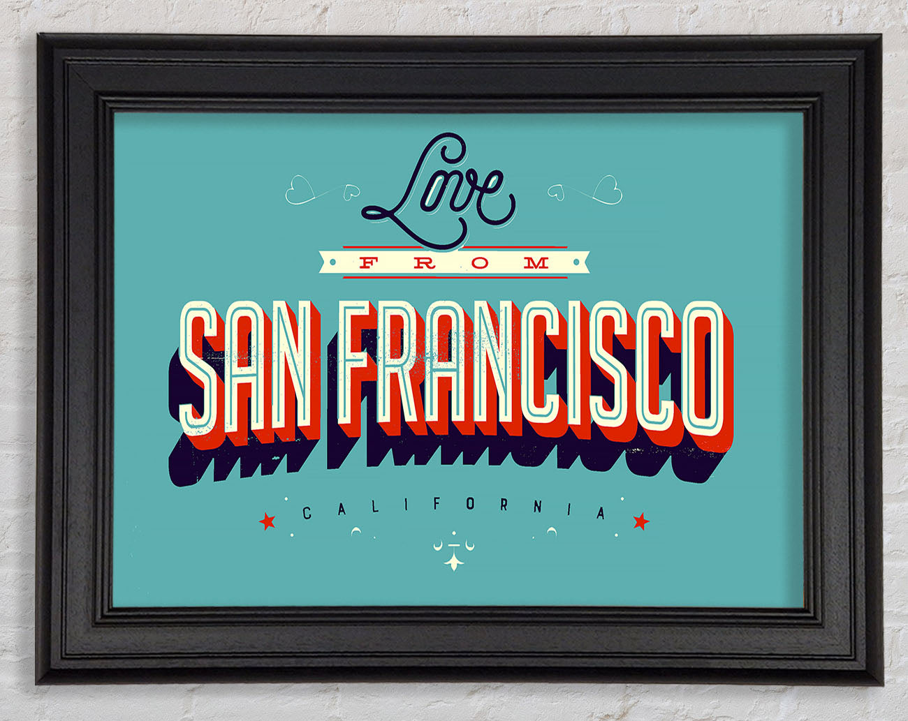 Love From California Framed Print