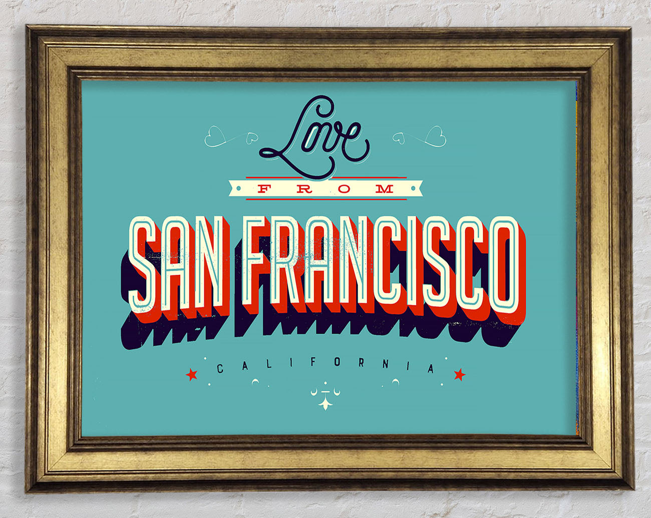 Love From California Framed Print