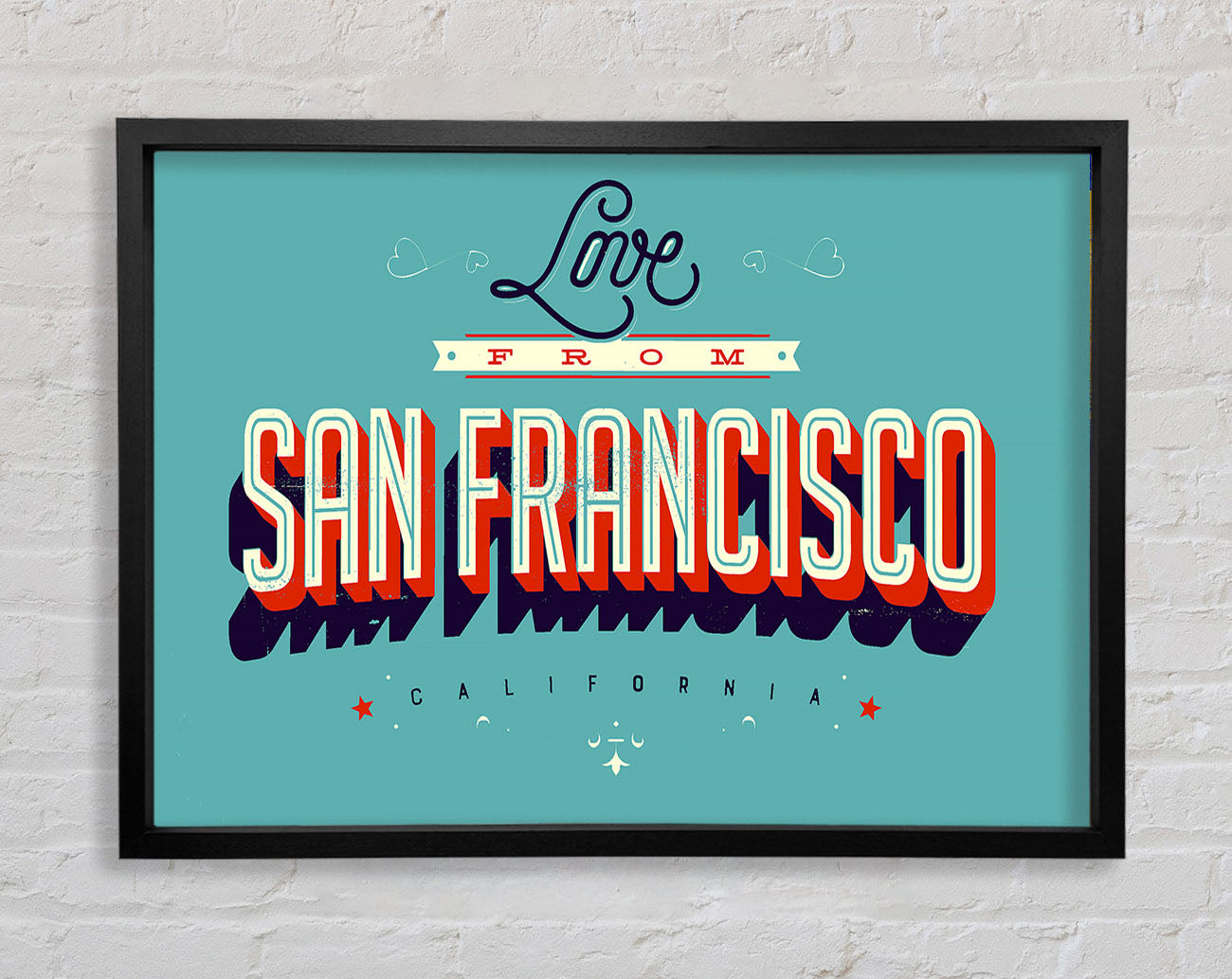Love From California Framed Print
