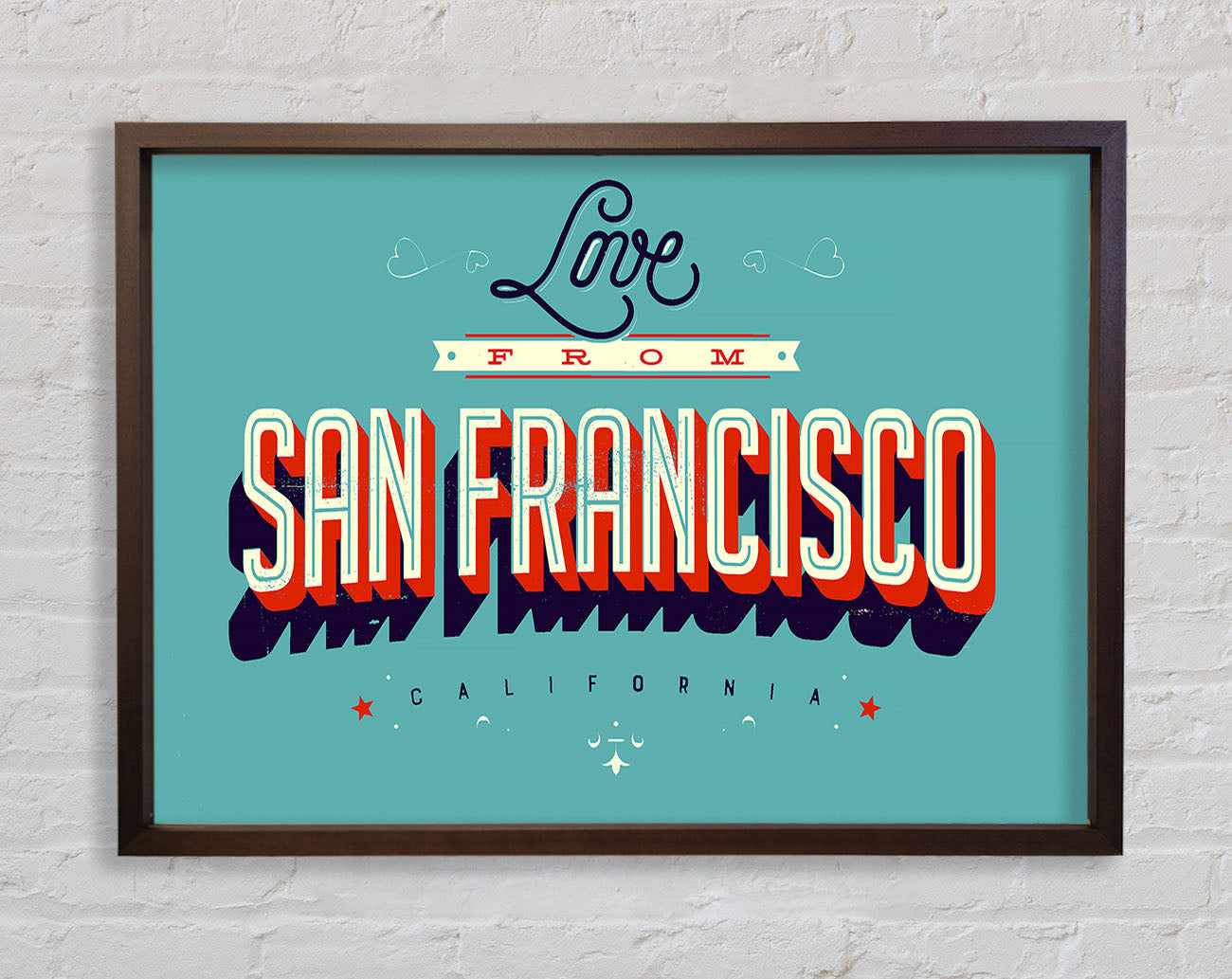 Love From California Framed Print