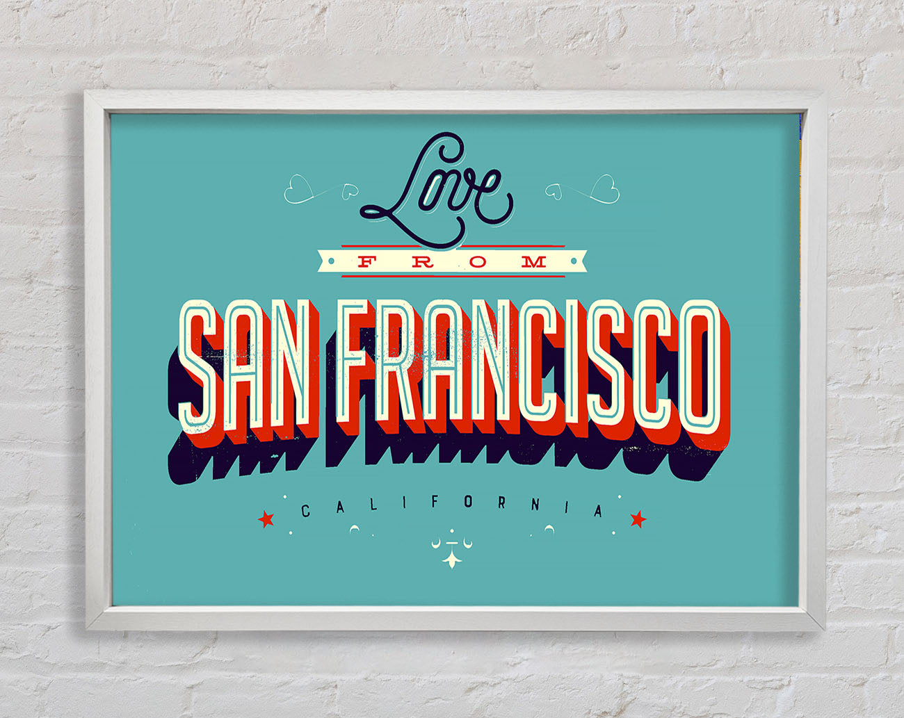Love From California Framed Print