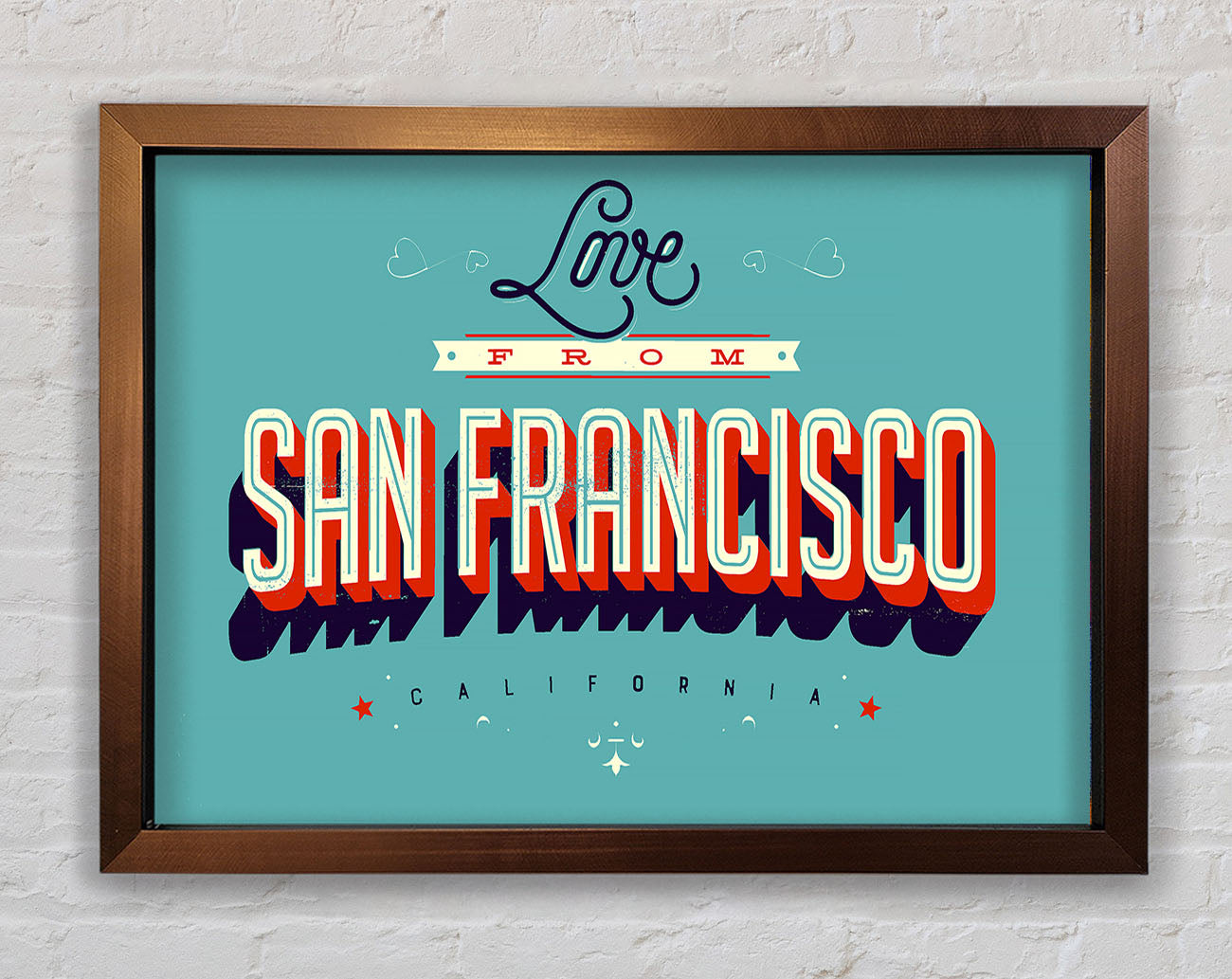 Love From California Framed Print