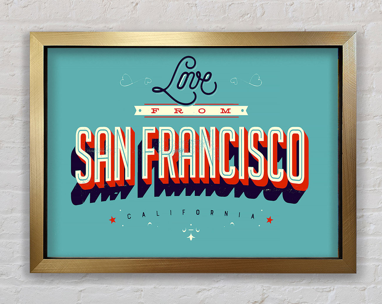 Love From California Framed Print