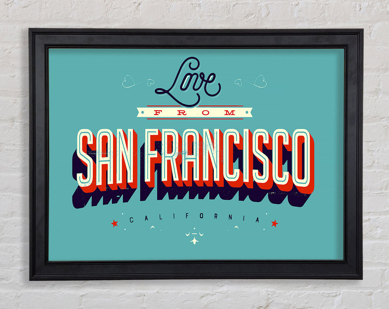 Love From California Framed Print