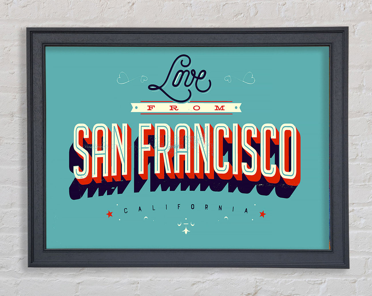 Love From California Framed Print