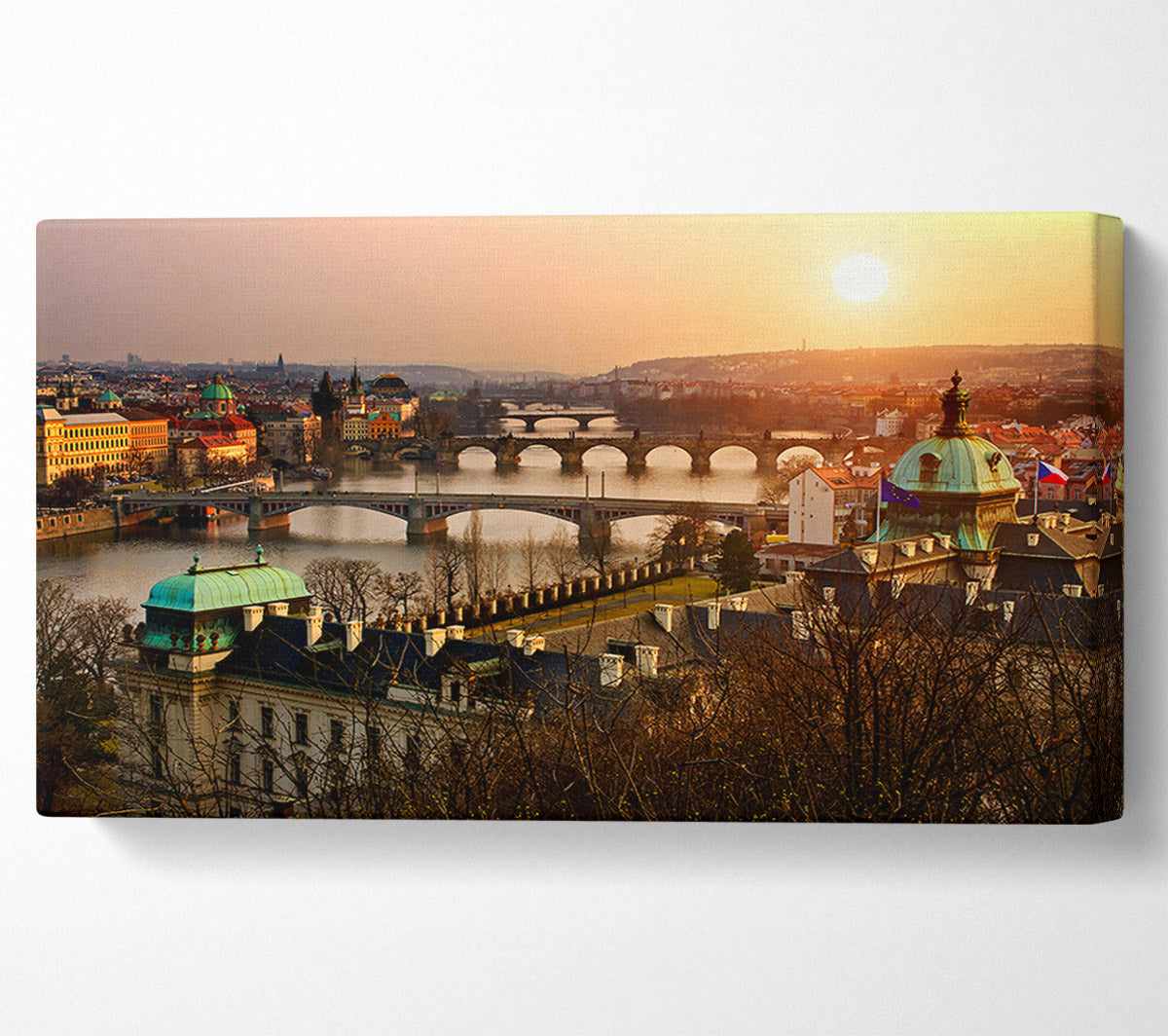 Stunning Sunrise Bridges Canvas Wall Art