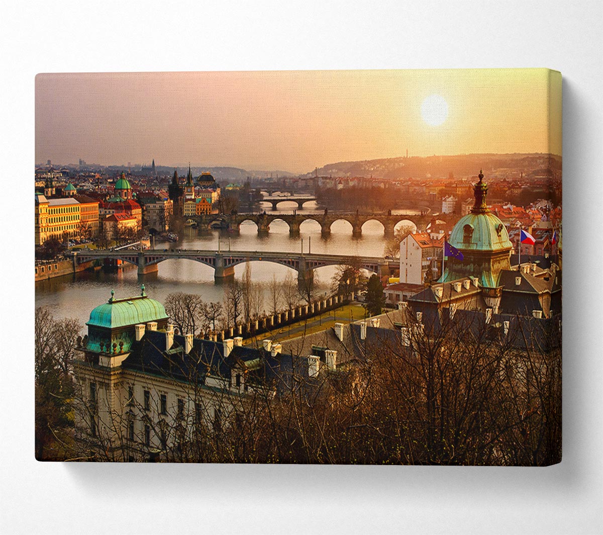 Stunning Sunrise Bridges Canvas Wall Art