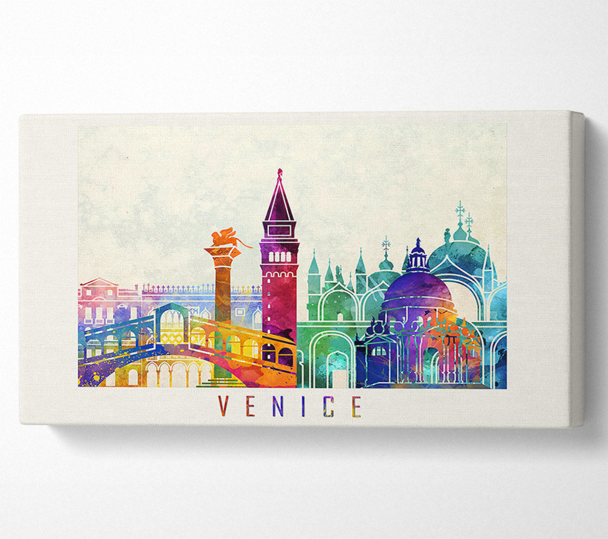 Rainbow City Canvas Wall Art