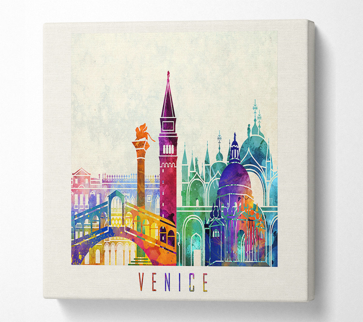 Rainbow City Canvas Wall Art