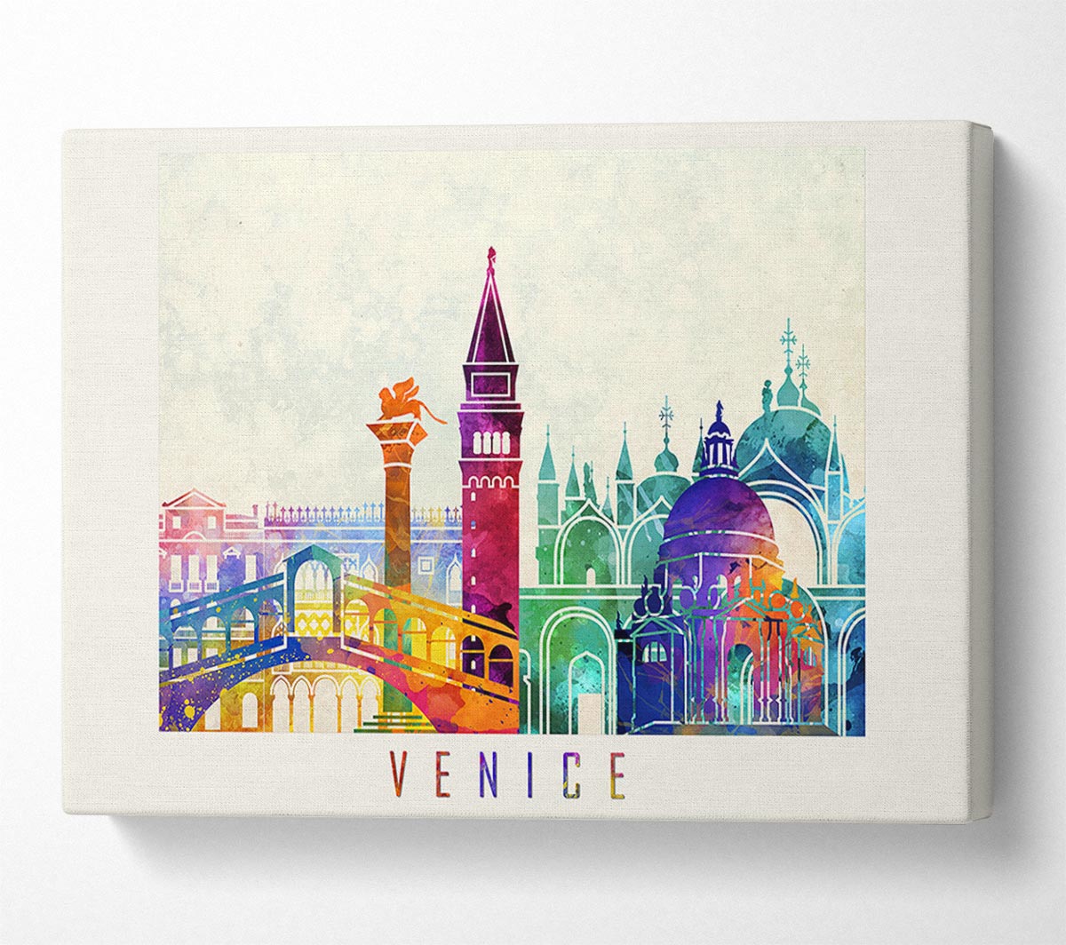 Rainbow City Canvas Wall Art