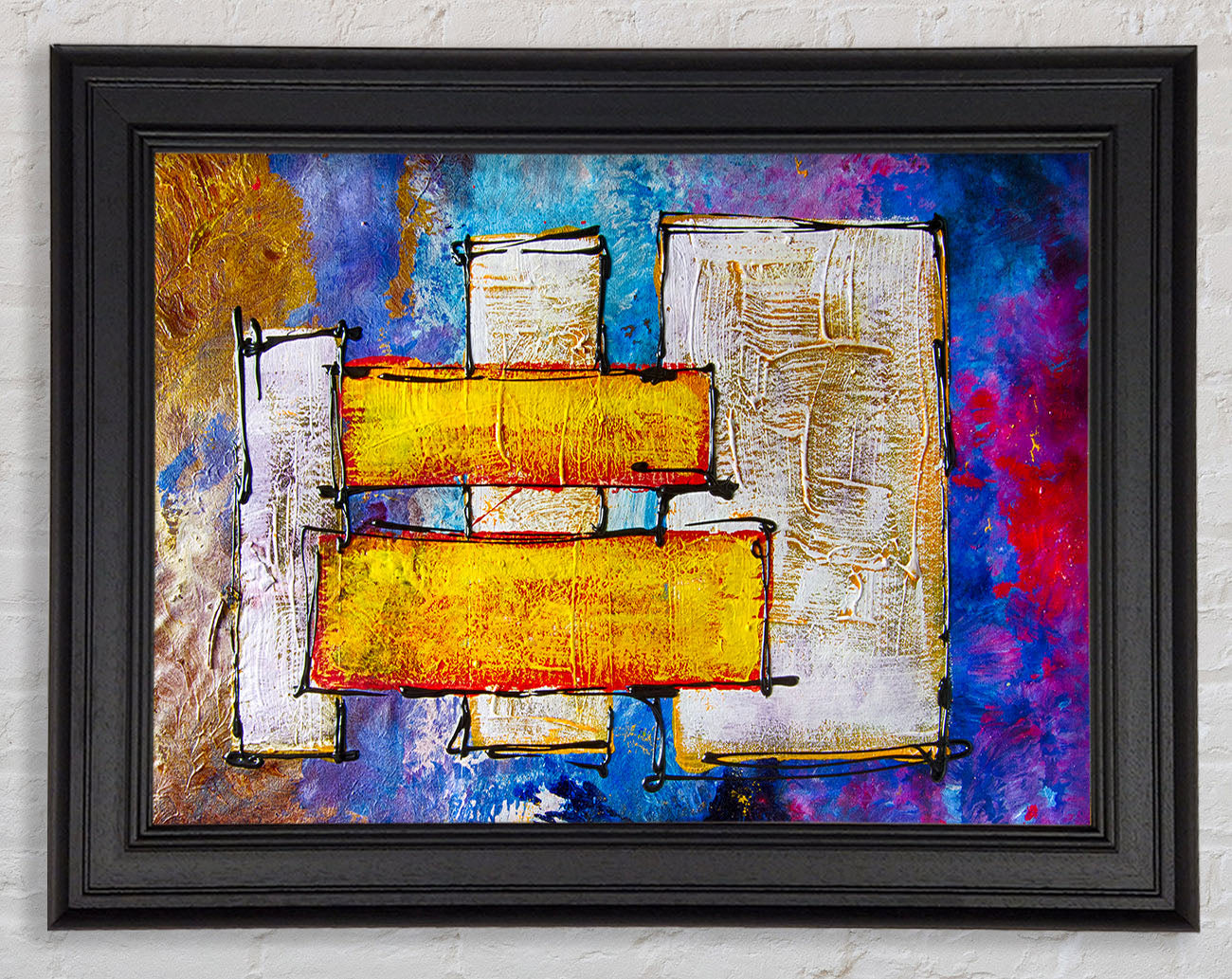 Blocks Of Gold Framed Print