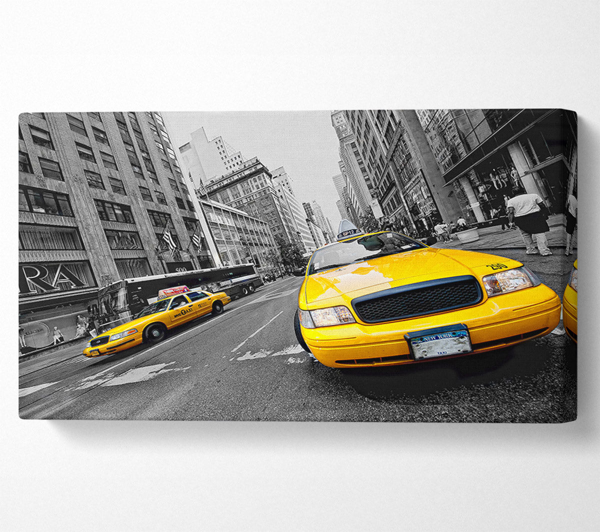 Yellow Cabs In New York 2 Canvas Wall Art