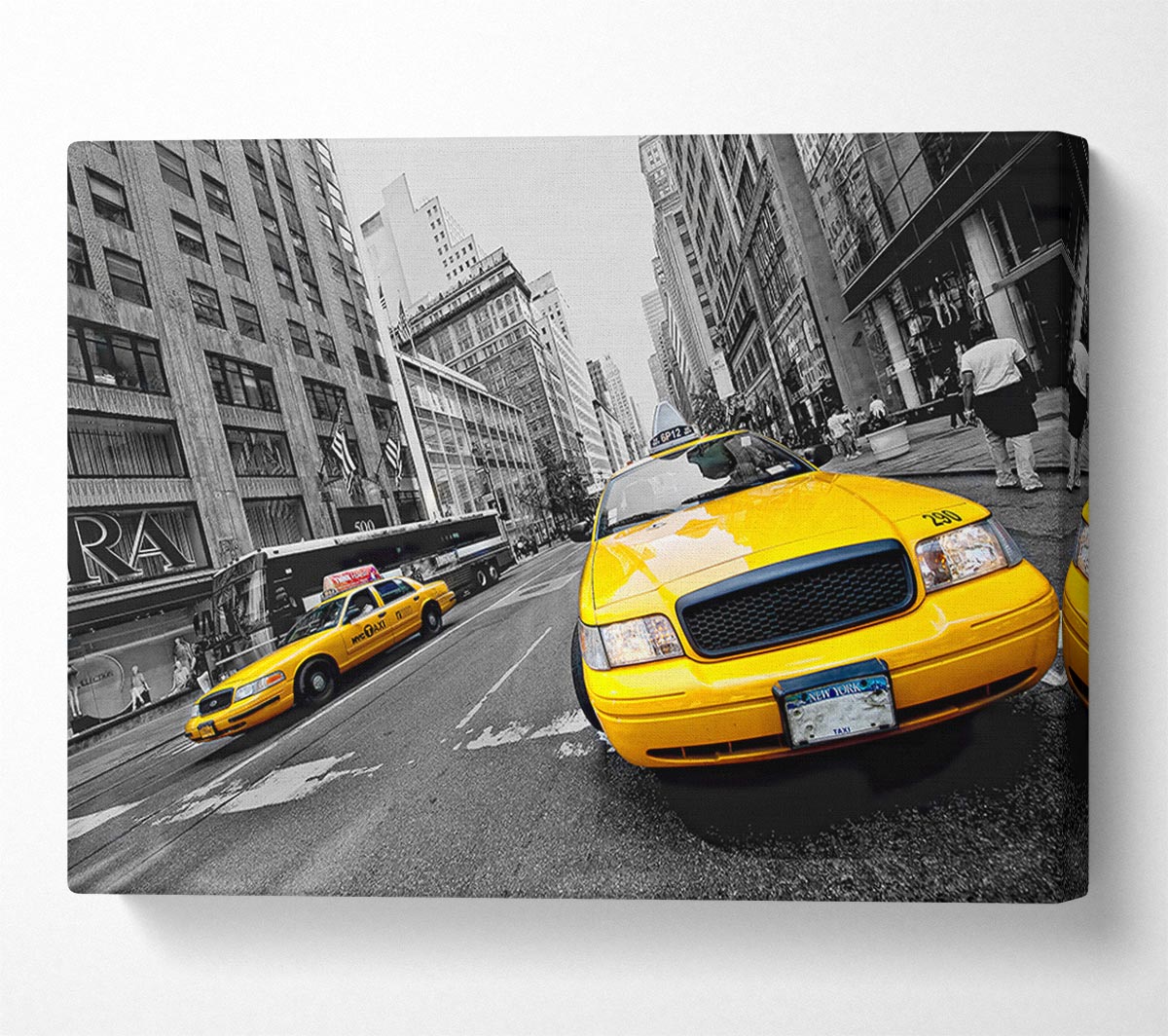 Yellow Cabs In New York 2 Canvas Wall Art