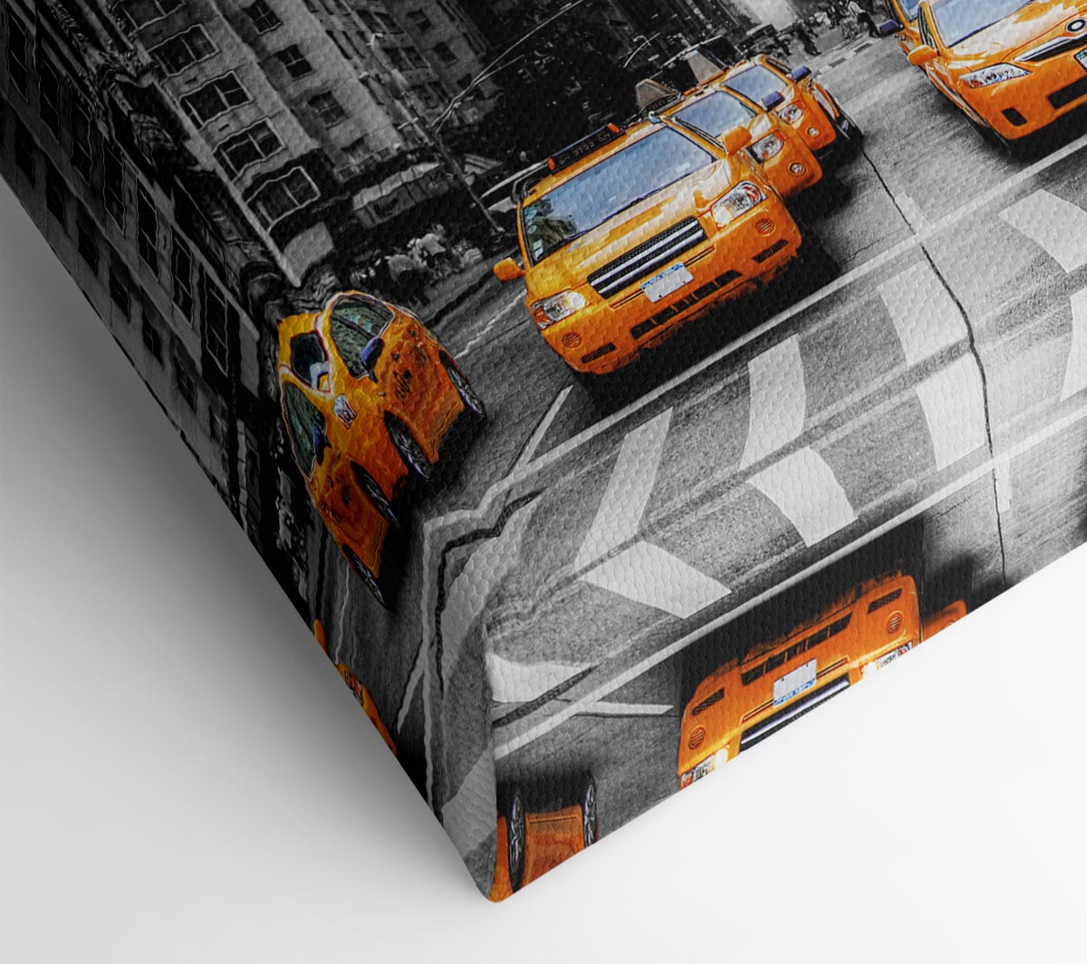 Yellow Cabs In New York 3 Canvas Wall Art