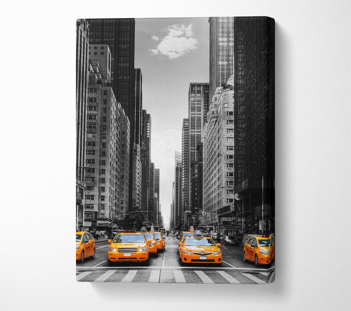 Yellow Cabs In New York 3 Canvas Wall Art