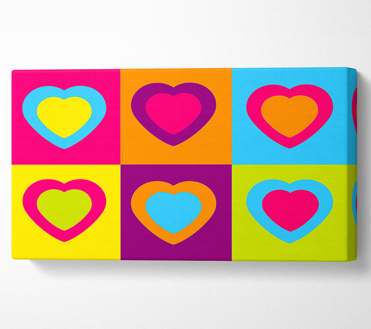 Six Hearts Canvas Wall Art