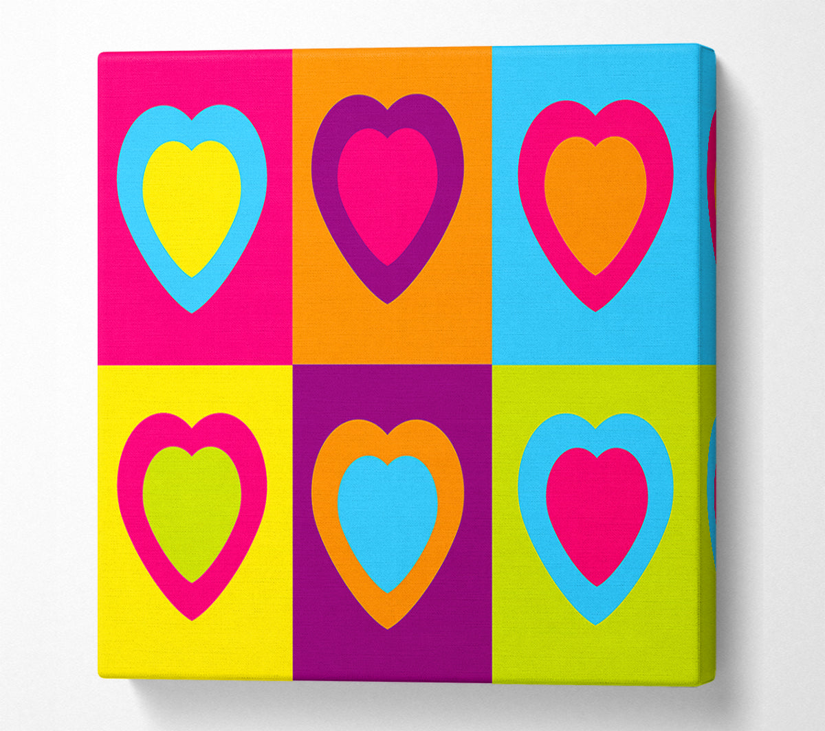 Six Hearts Canvas Wall Art