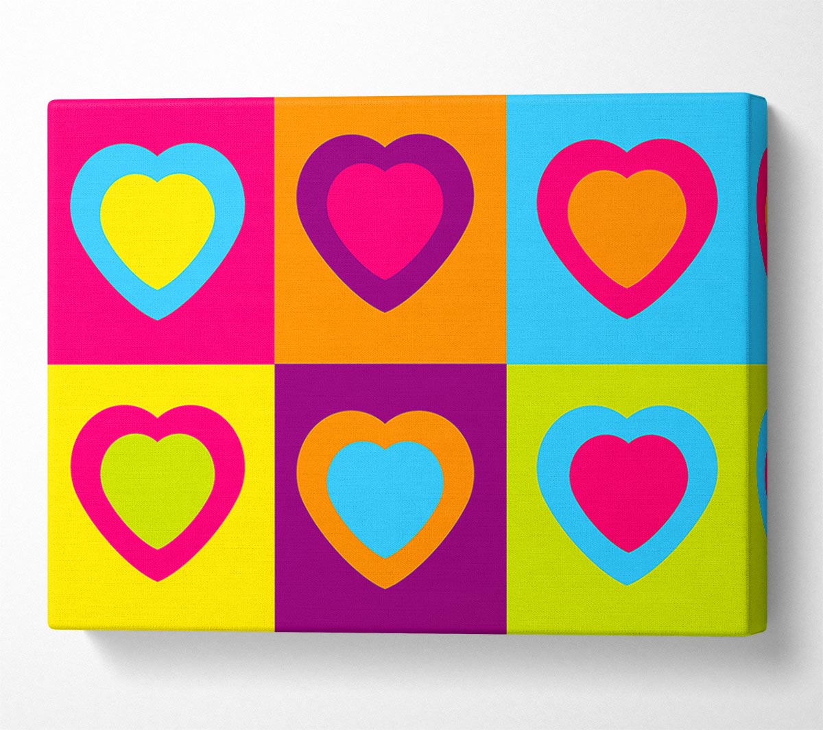 Six Hearts Canvas Wall Art