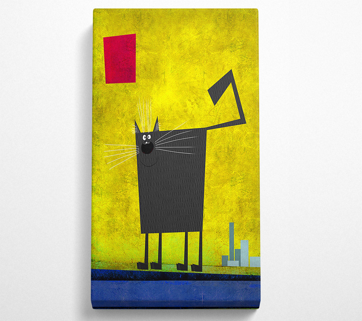 Square Cat Canvas Wall Art