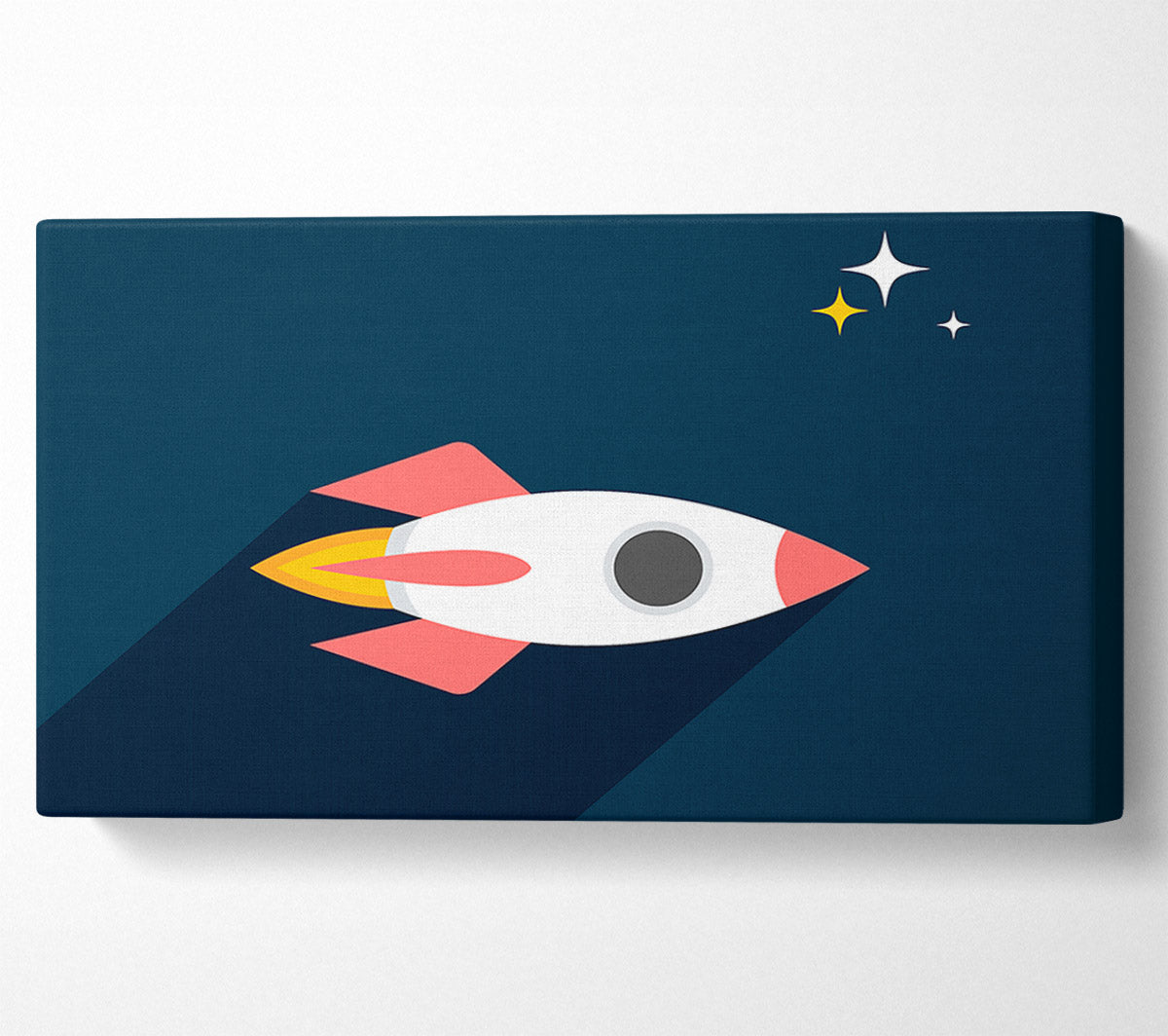 Rocket Amongst The Stars Canvas Wall Art