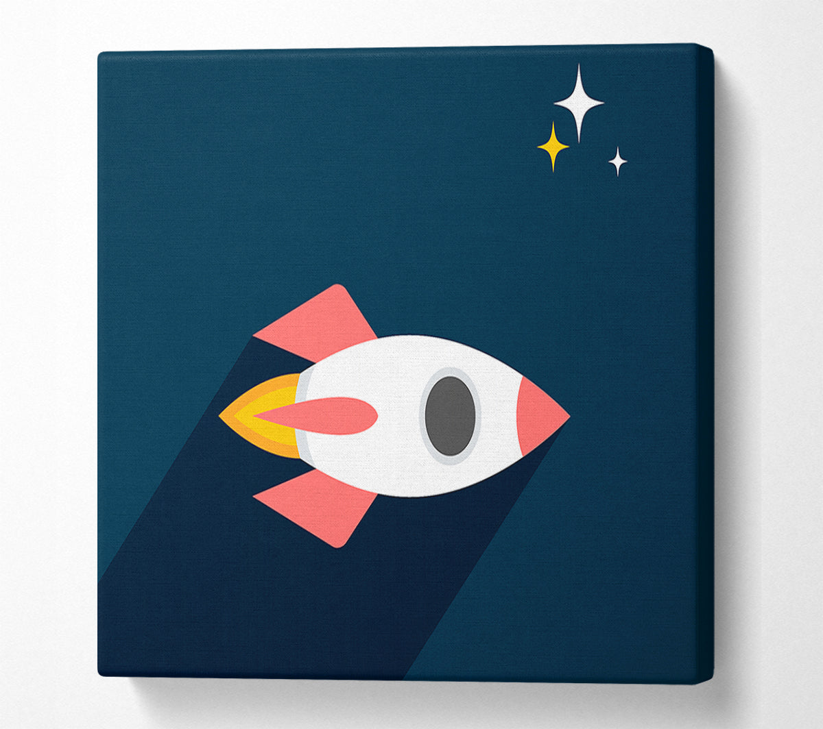 Rocket Amongst The Stars Canvas Wall Art