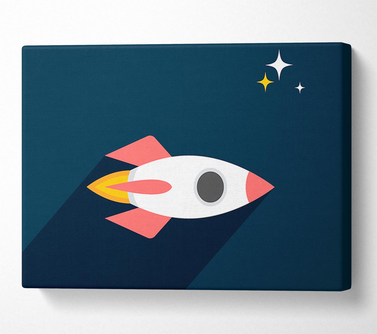Rocket Amongst The Stars Canvas Wall Art