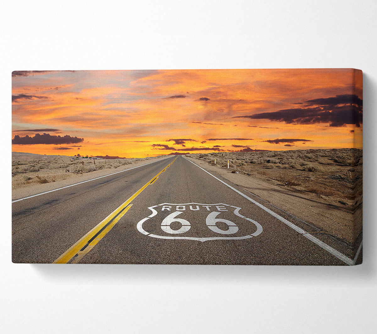Route 66 Sunset Canvas Wall Art