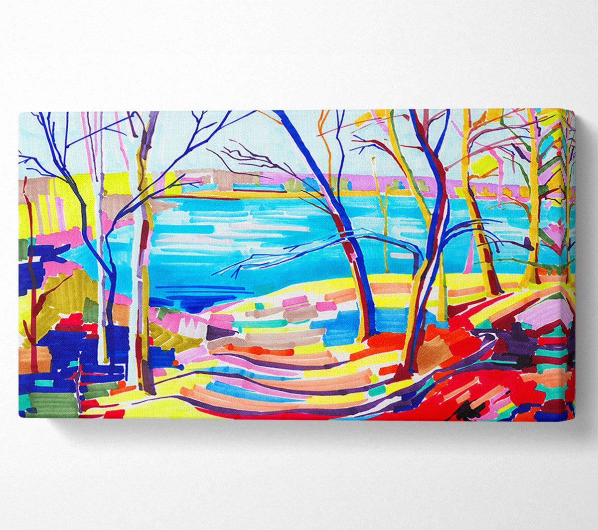 A Day At The Lake Canvas Wall Art