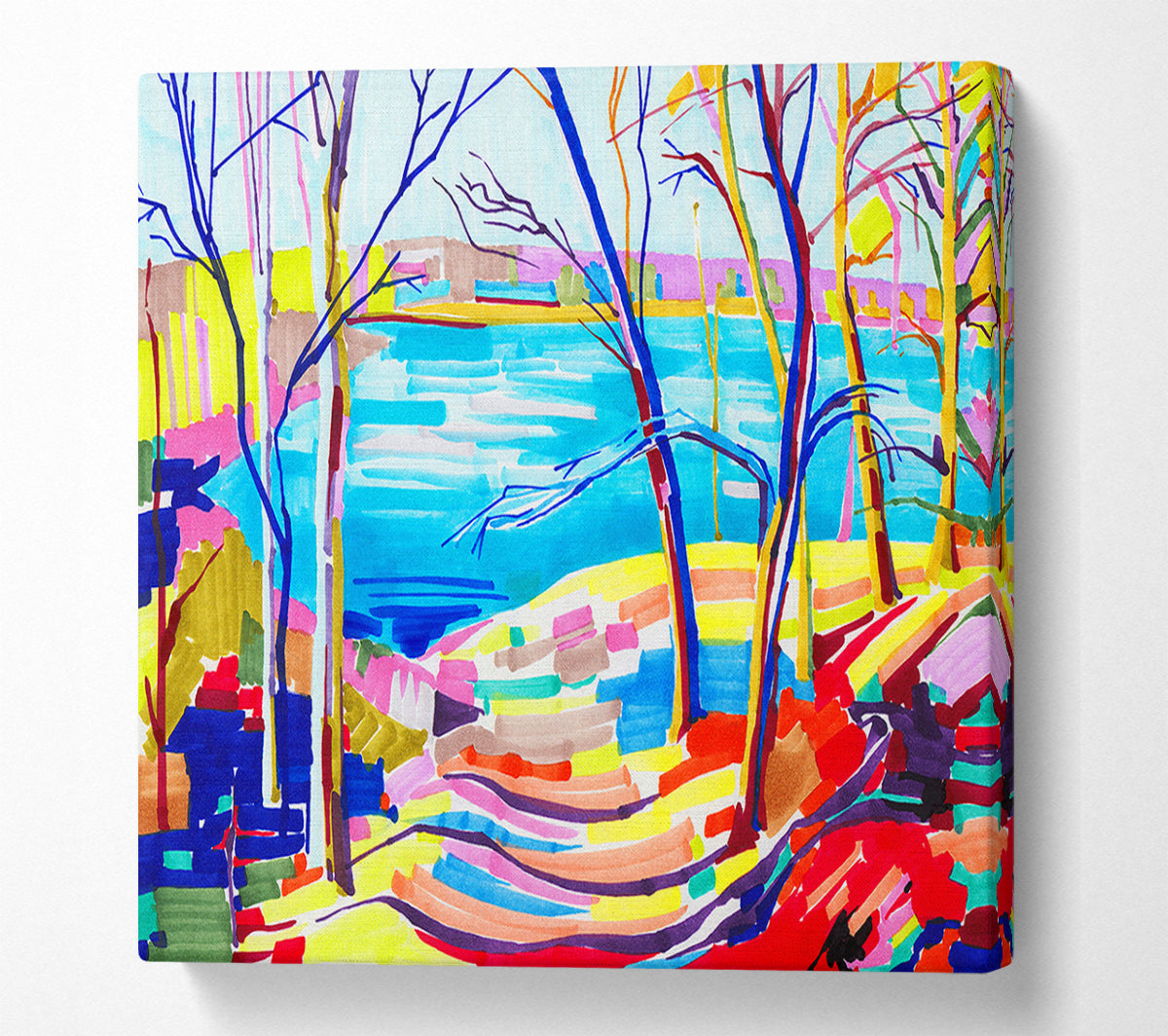 A Day At The Lake Canvas Wall Art