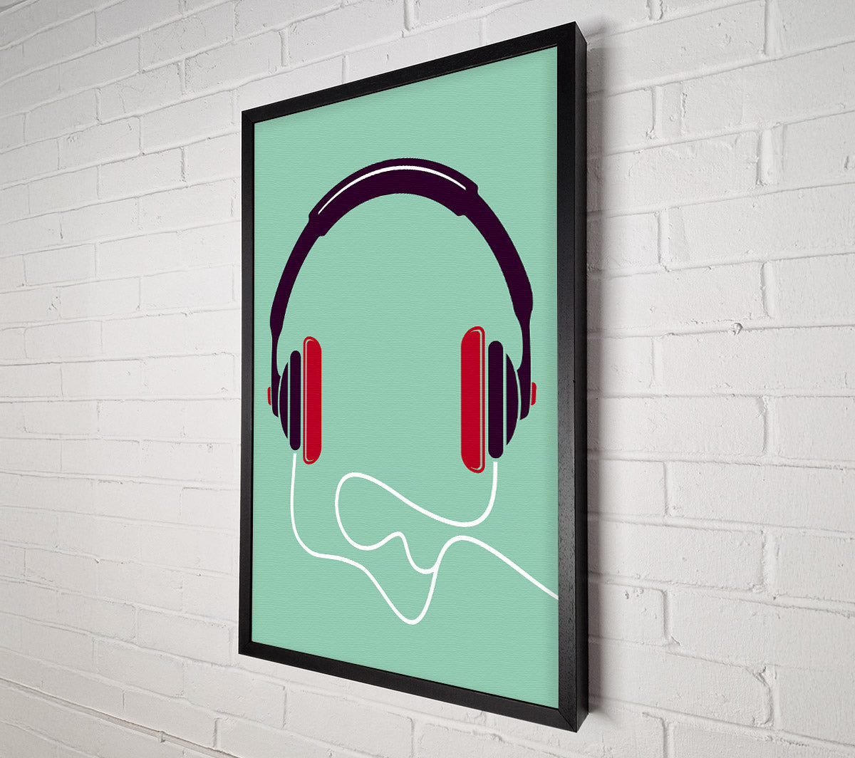 Retro Headset Canvas Wall Art