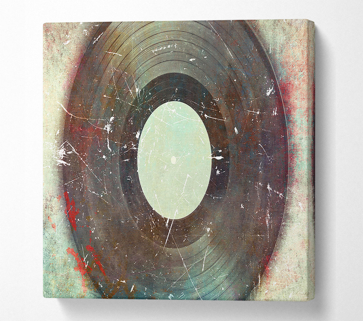 Retro Album Scratch Canvas Art