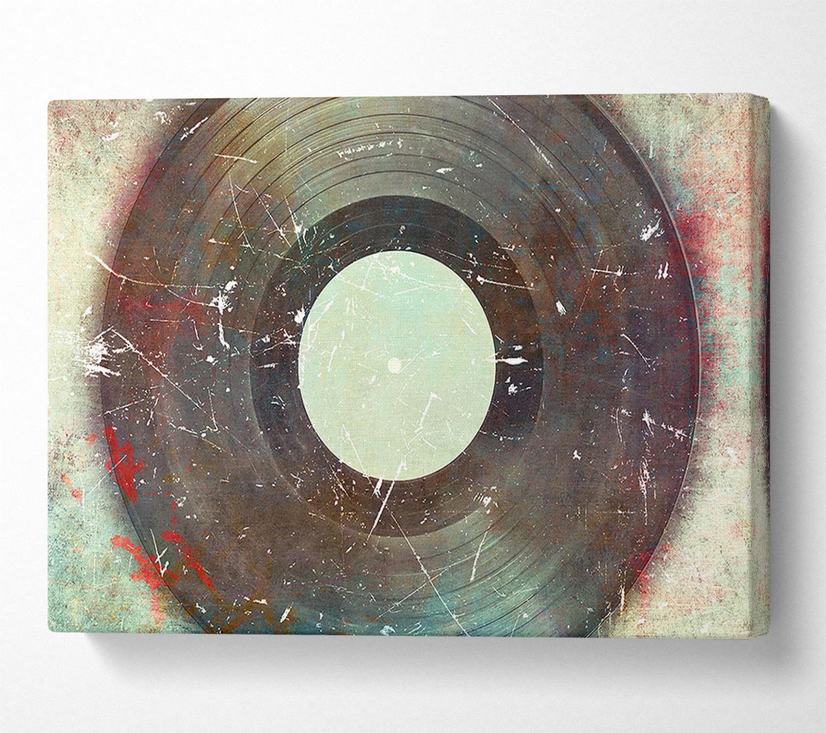 Retro Album Scratch Canvas Art