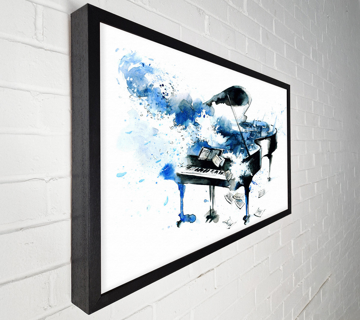 Piano Blues Canvas Wall Art