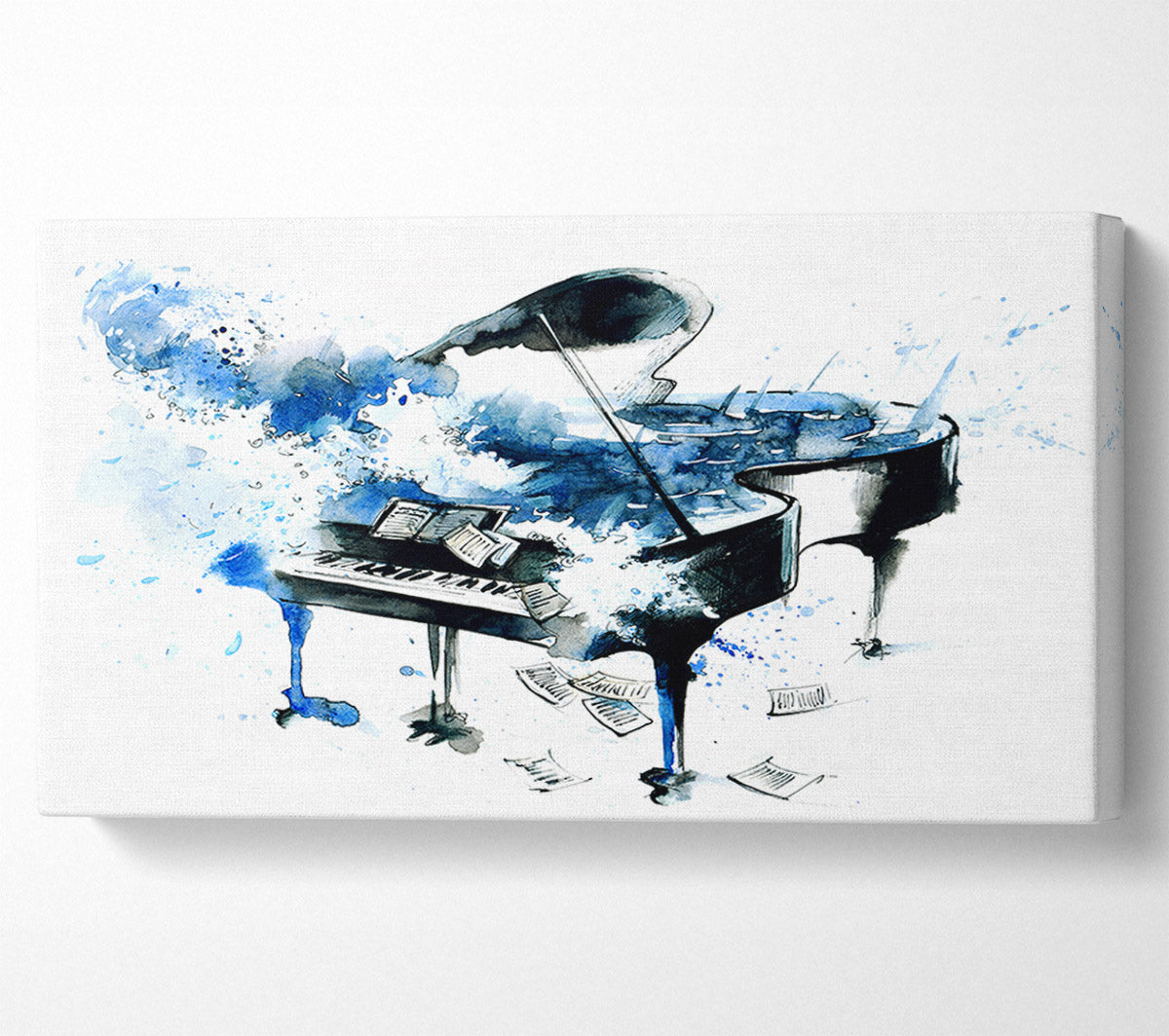 Piano Blues Canvas Wall Art
