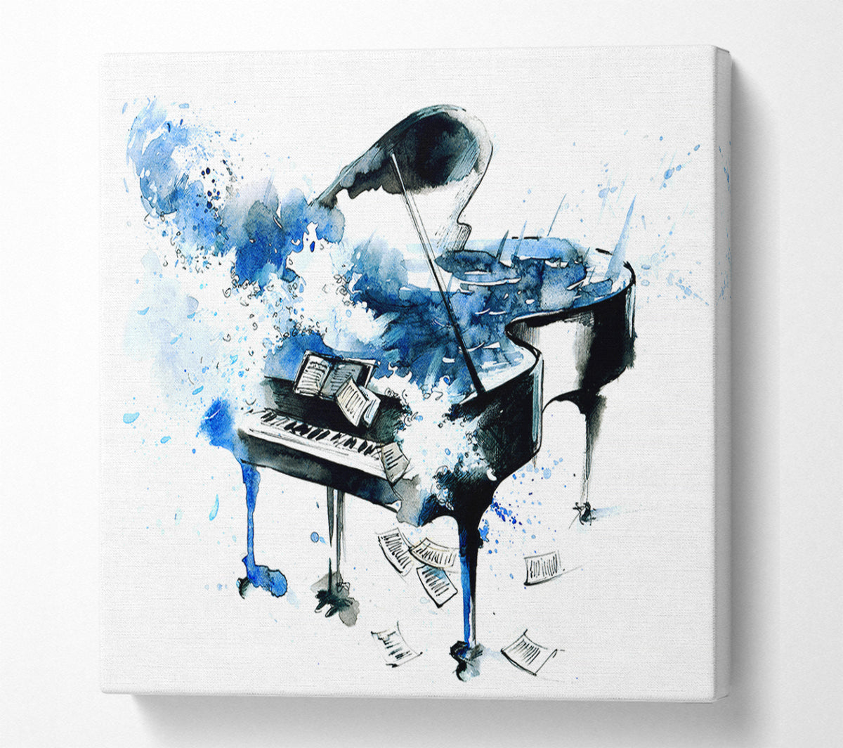 Piano Blues Canvas Wall Art