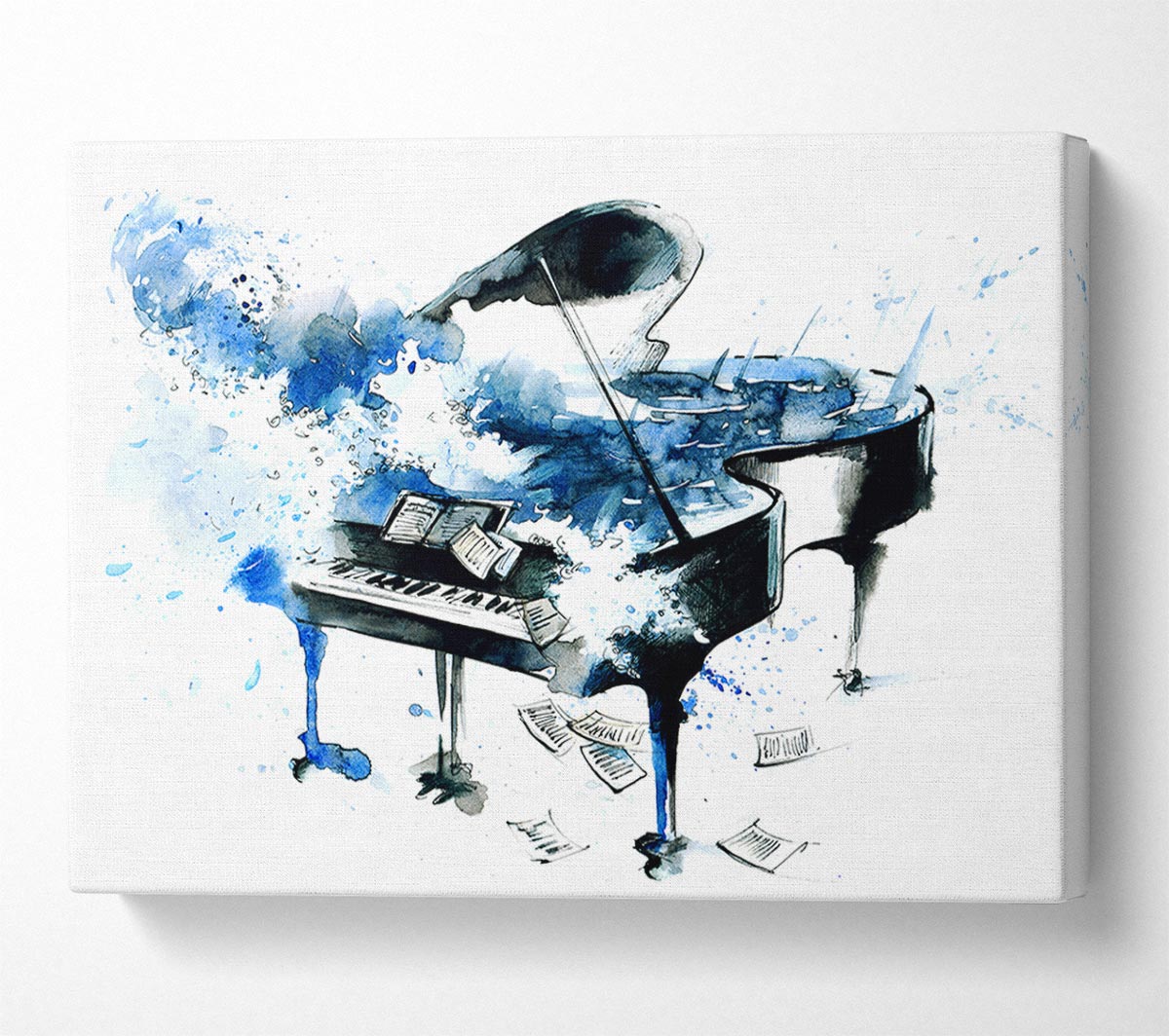 Piano Blues Canvas Wall Art