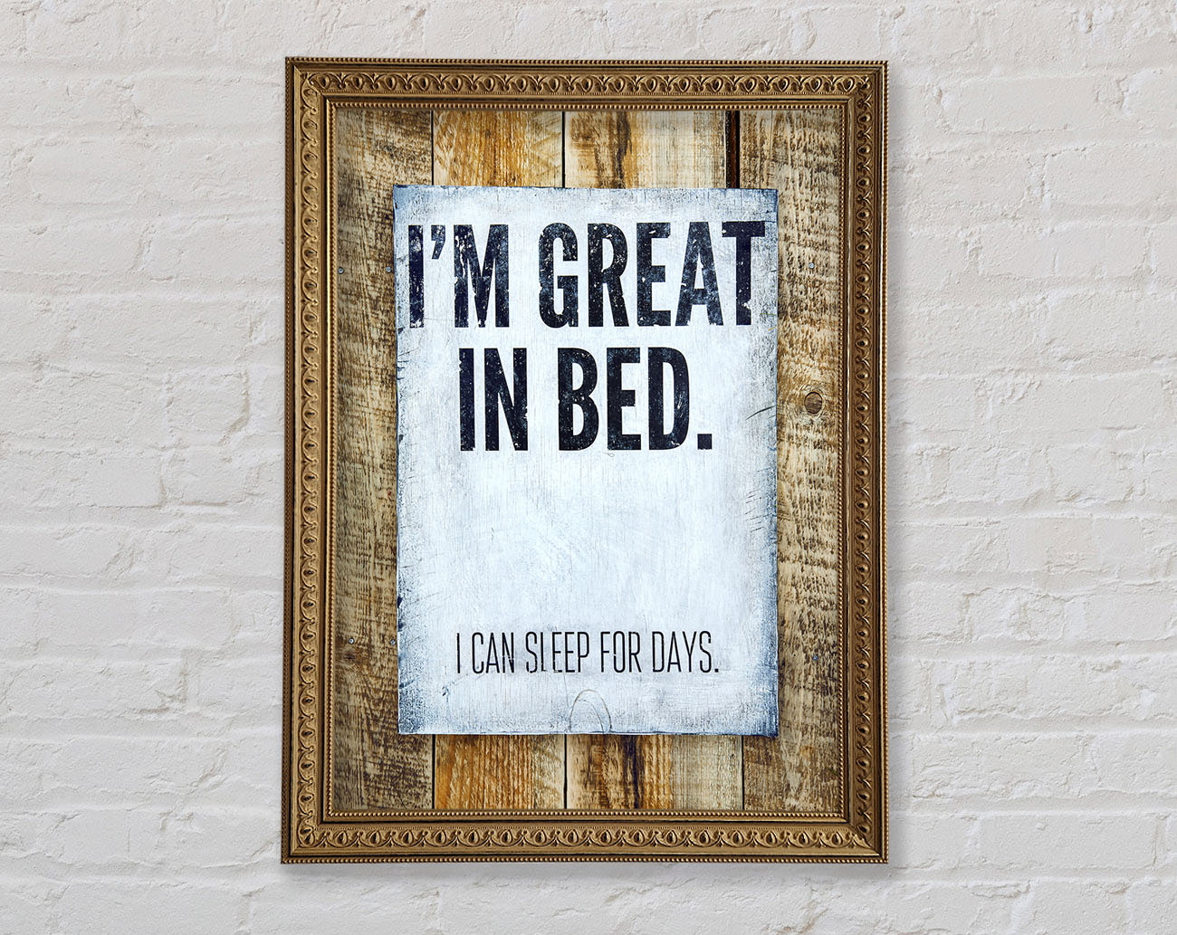 I'm Great In Bed Framed Print
