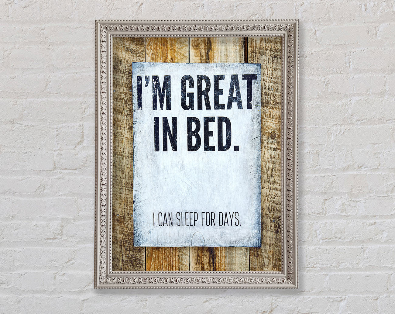I'm Great In Bed Framed Print