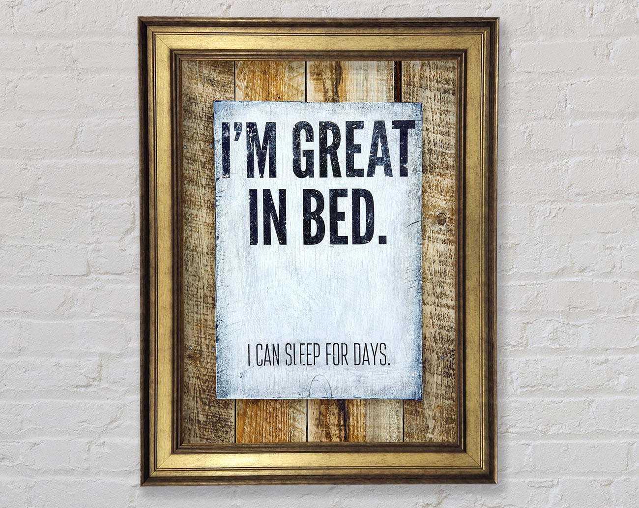 I'm Great In Bed Framed Print