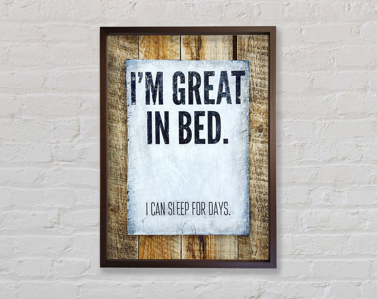 I'm Great In Bed Framed Print