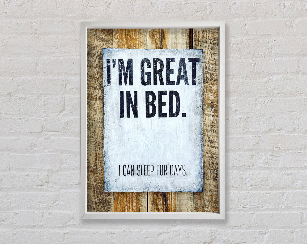 I'm Great In Bed Framed Print