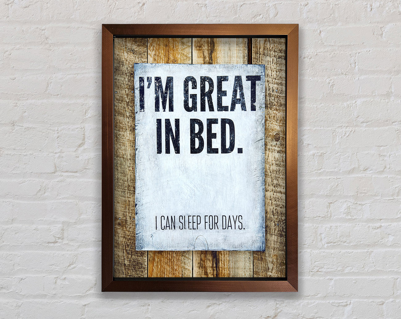 I'm Great In Bed Framed Print
