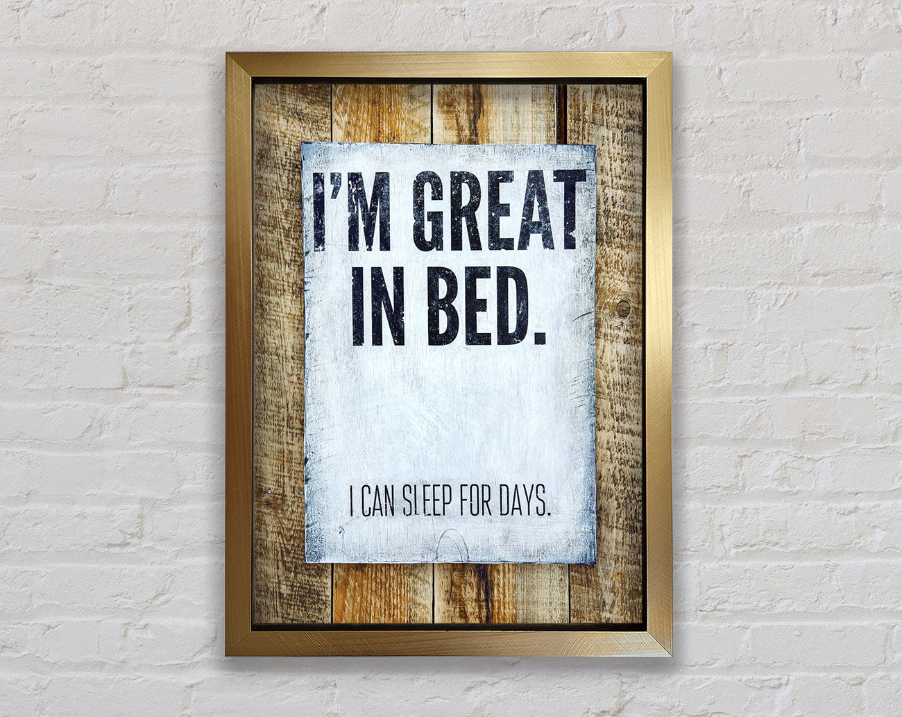 I'm Great In Bed Framed Print