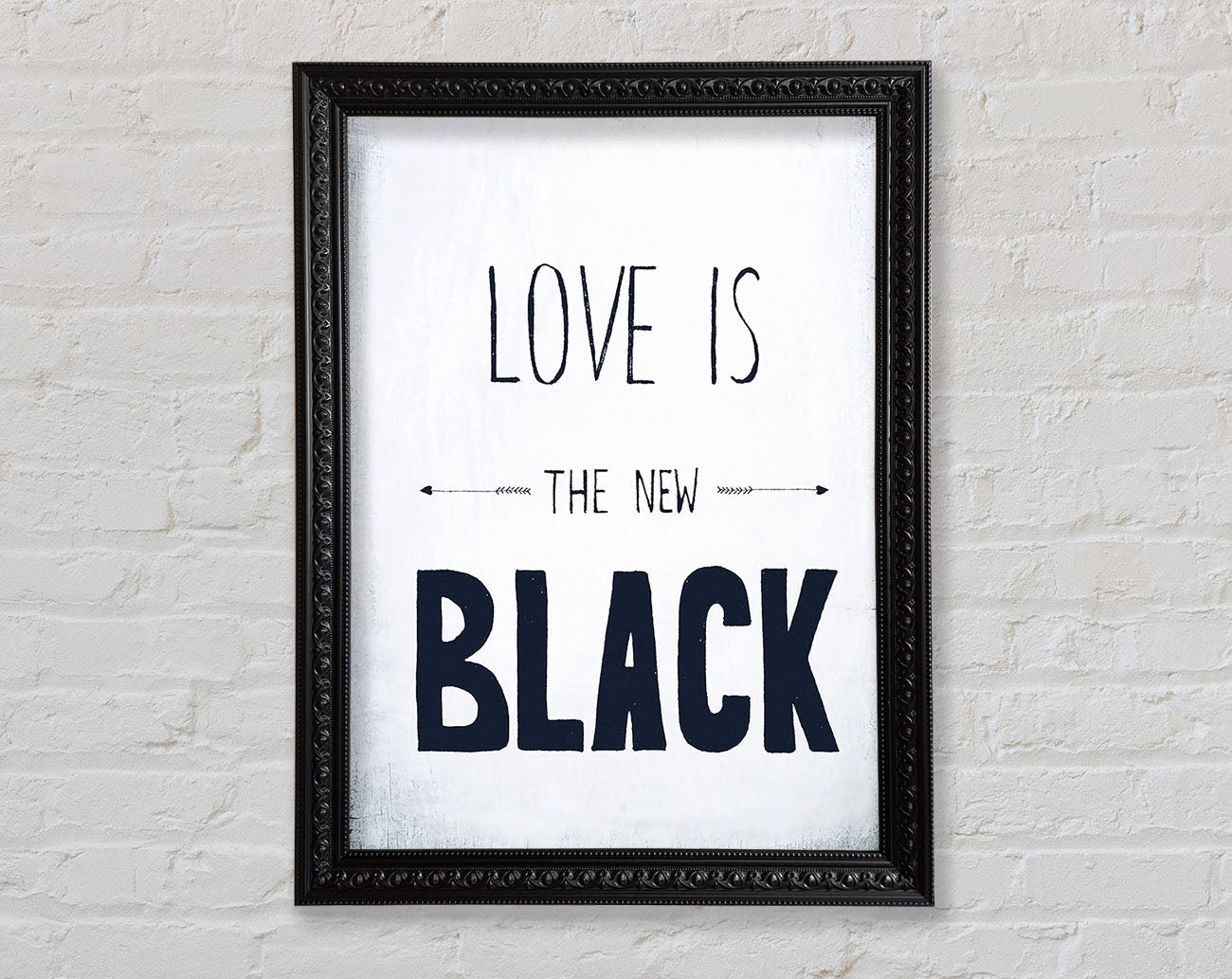 Love Is The New Black Framed Print