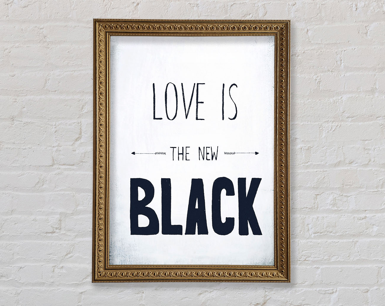 Love Is The New Black Framed Print