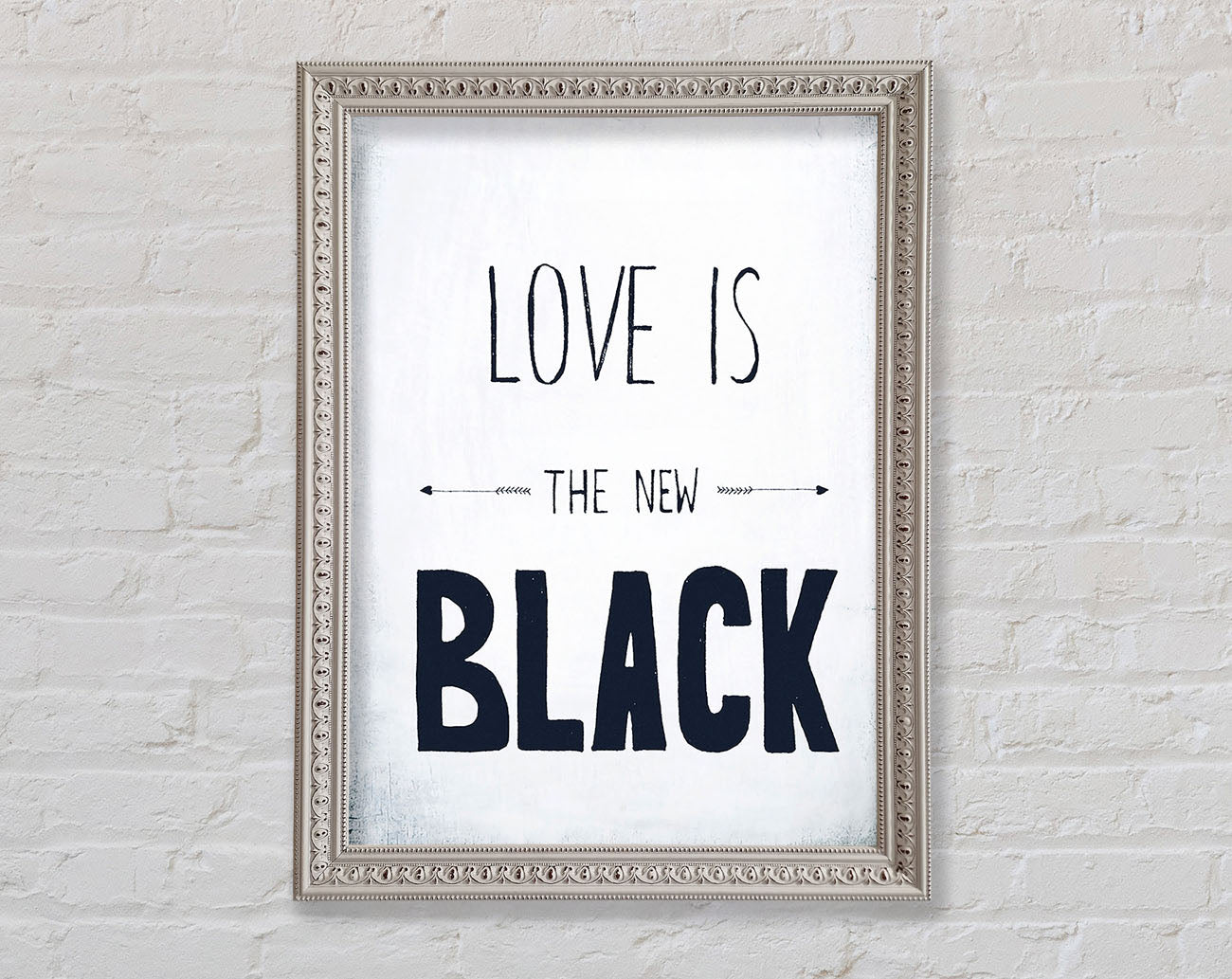Love Is The New Black Framed Print