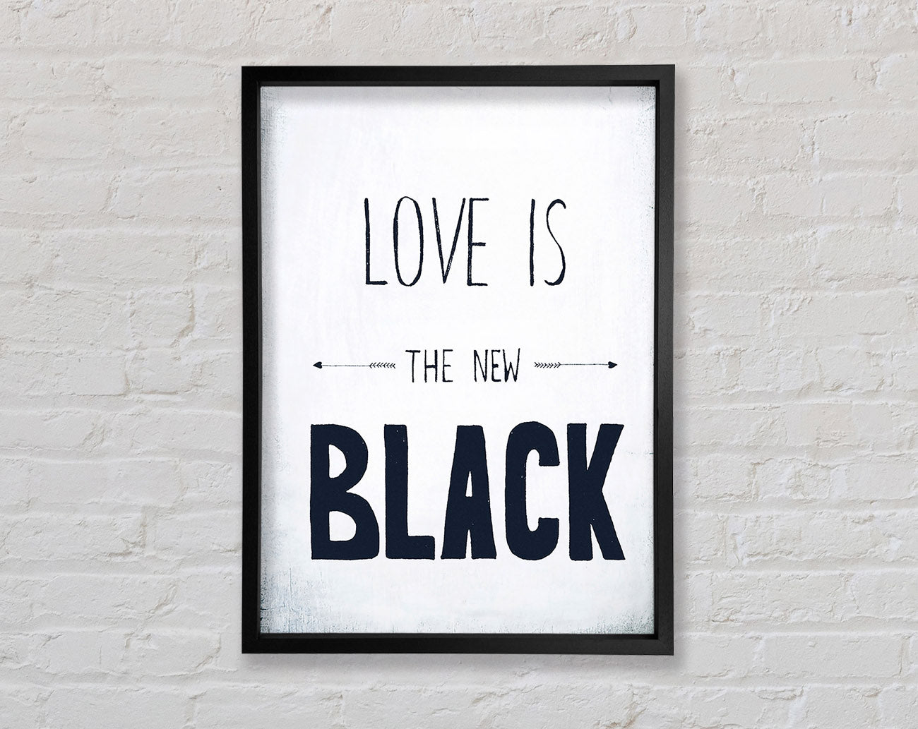 Love Is The New Black Framed Print