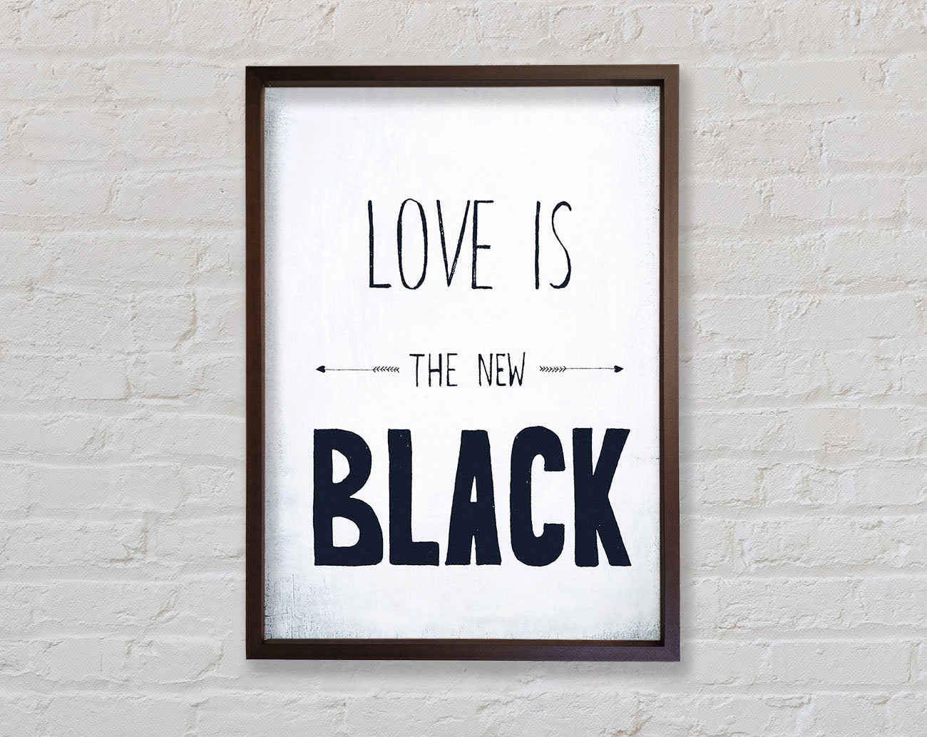 Love Is The New Black Framed Print